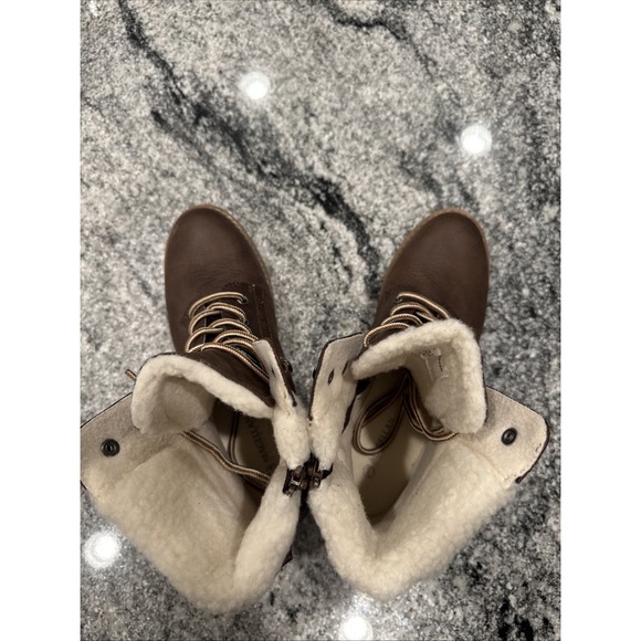 Magellan Outdoor Womens 167844 Faux Suede Leather Fur Lace Up Size 9M Boots - Picture 5 of 13